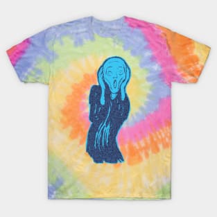 The Scream  minimalized Lollipop Blue T-Shirt